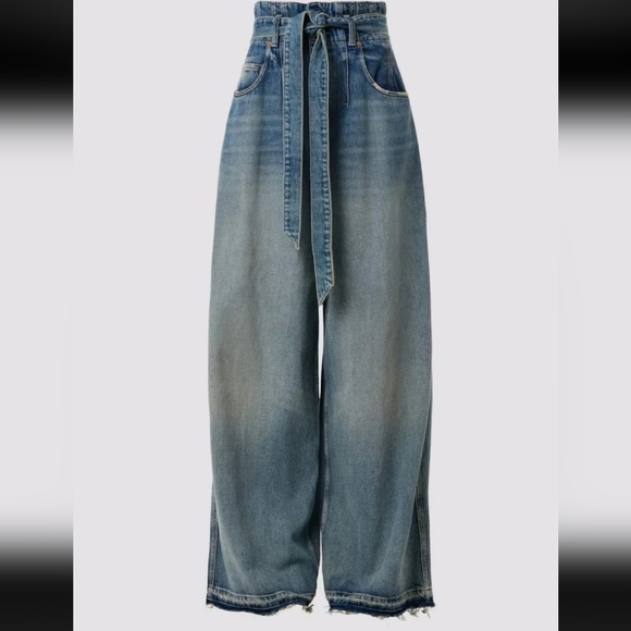 Scotch & Soda Relaxed Wide Leg Tie Waist Jeans - Picture 3 of 13